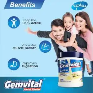 GemVital Protein Powder - Vanilla Flavor (200g)