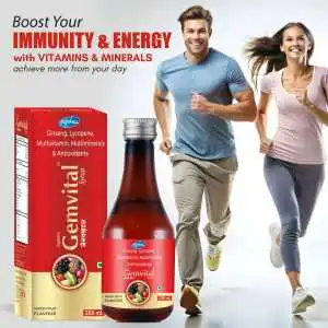 GemVital Syrup – 200 ml | Ginseng, Lycopene, Multivitamins, Multiminerals & Antioxidants