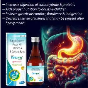Corezyme -Digestive Enzyme Syrup with Fungal Diastase, Pepsin, Vitamins & B-Complex, 200 ml