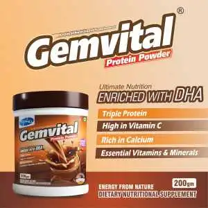 GemVital Protein Powder - Chocolate Flavor (200g)